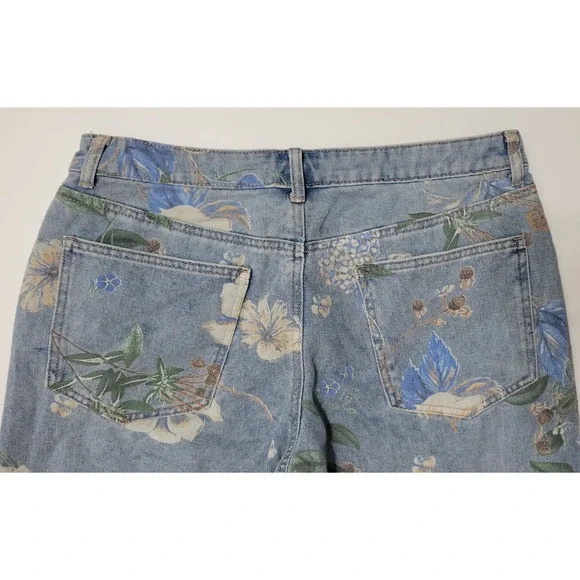 Forever 21 Baggy Wide Leg Floral Jeans - Picture 5 of 6